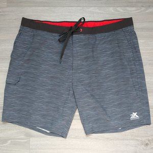Excellent Used Condition Men's ZEROXPOSUR Swim Trunks Grey SIZE XXL